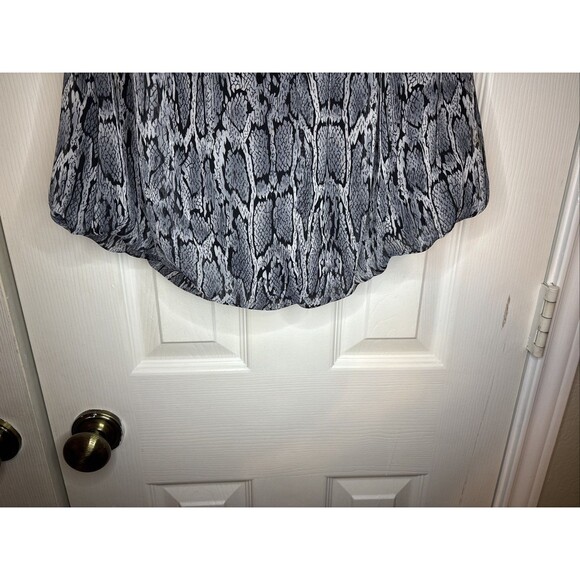 Vintage Dots Large Snakeskin Print Ruffle Tube Peplum Top Festival Y2K Sexy Cute - Picture 6 of 6